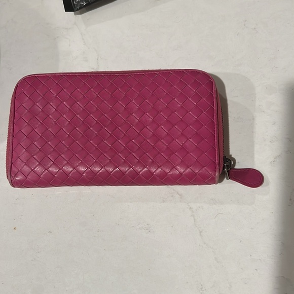 Bottega Veneta Intrecciato Orchid Purple pink Zip Wallet - Picture 2 of 15
